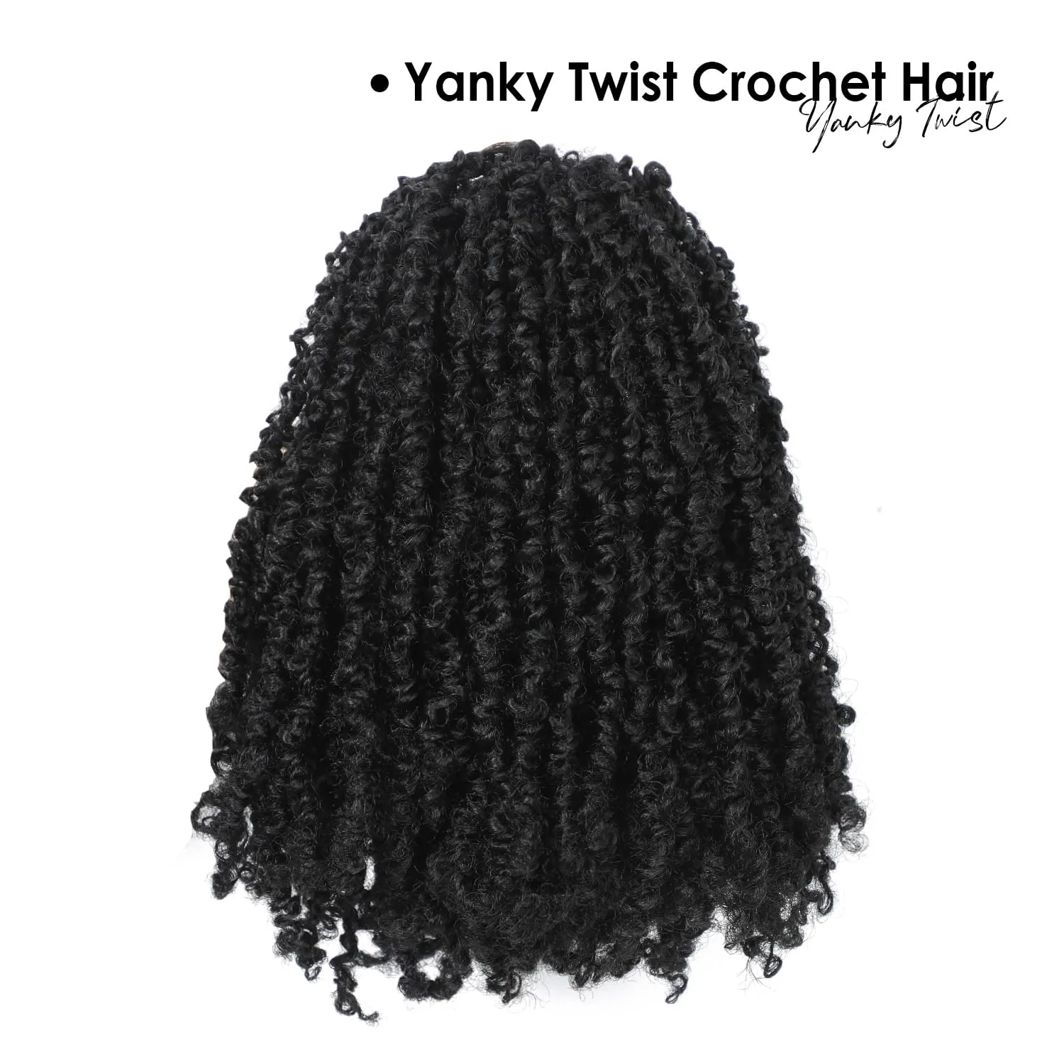 Yanky Twist Crochet Hair - (8 10 12inch)*3,Total 9 packs,Natural Black,Pre-Looped Yankee Twist Mini Passion Twist,Pre-Twisted Micro Spring Twist,Boho Senegalese Twist Crochet Hair with Curly Ends(1B#)