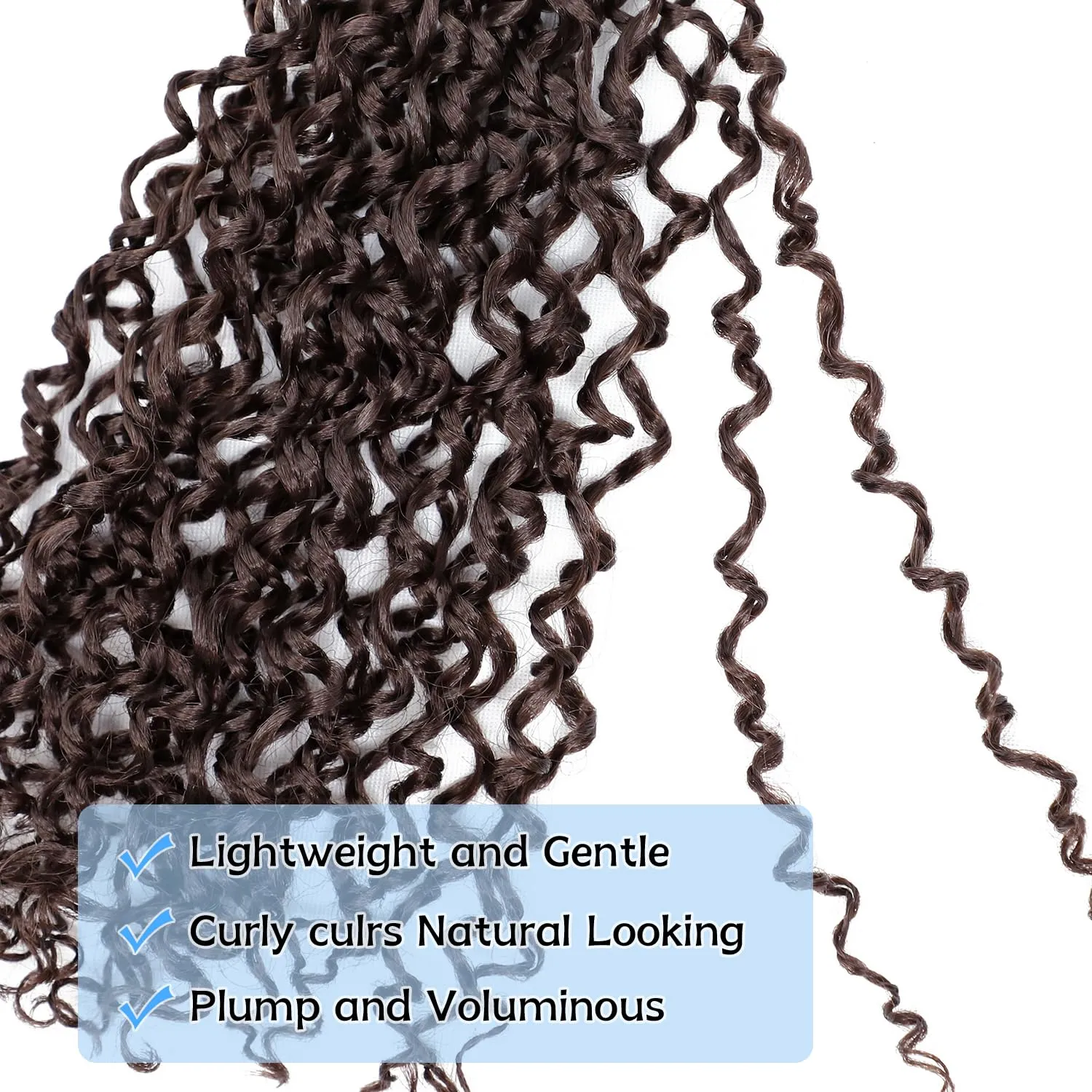 Yanky Twist Crochet Hair 8 Inch Pre Looped 7 Packs Spring Twist Synthetic Mini Passion Twist Hair Extensions Curly Ends, 4#