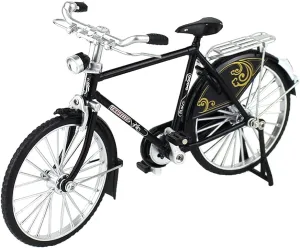 YEIBOBO ! Alloy Mini Retro Style Classical Bike Toy, Die-cast Retro Finger Bike Model for Collections (Black)