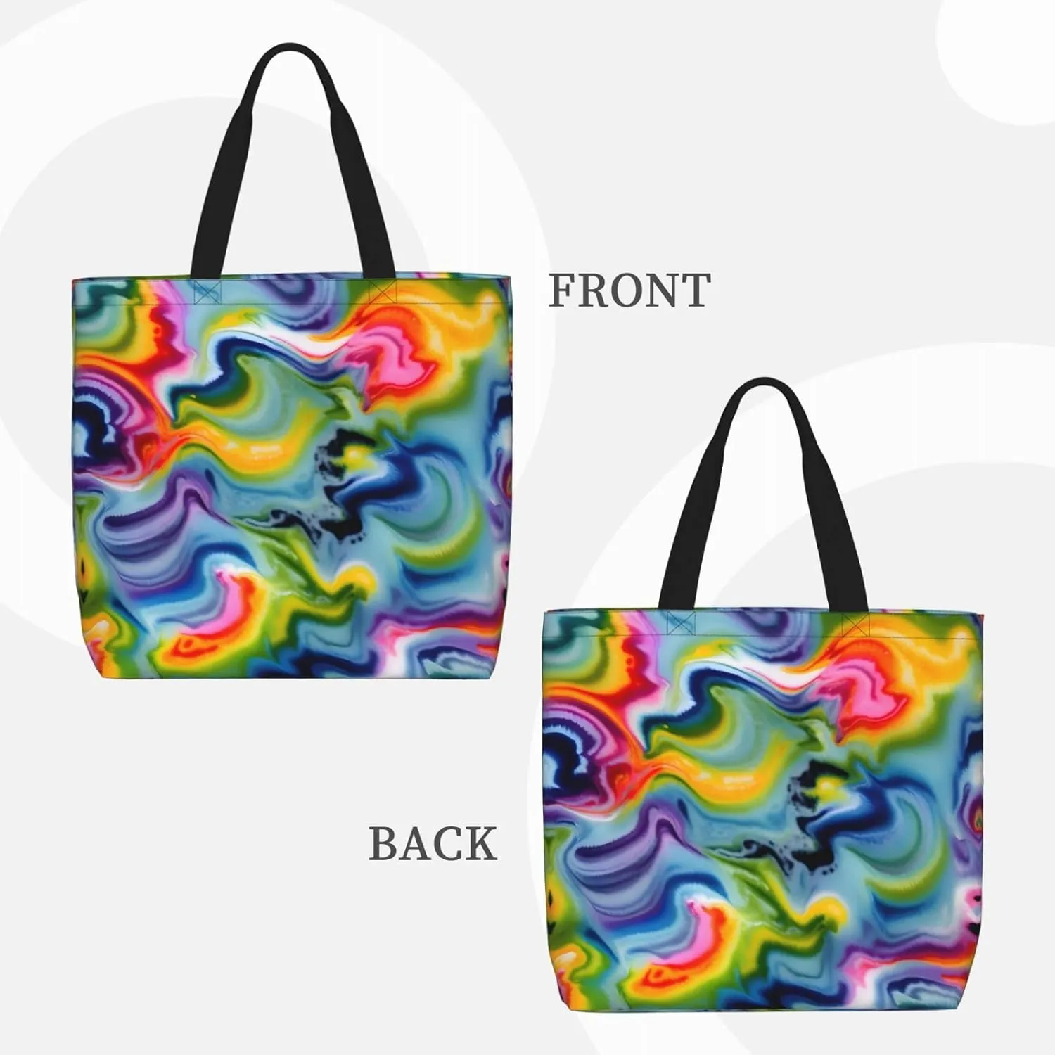 Yellow And Blue Stripes Print Tote Bag Casual Shoulder Bag Handbag Reusable Shopping Travel Bag Gifts For Women