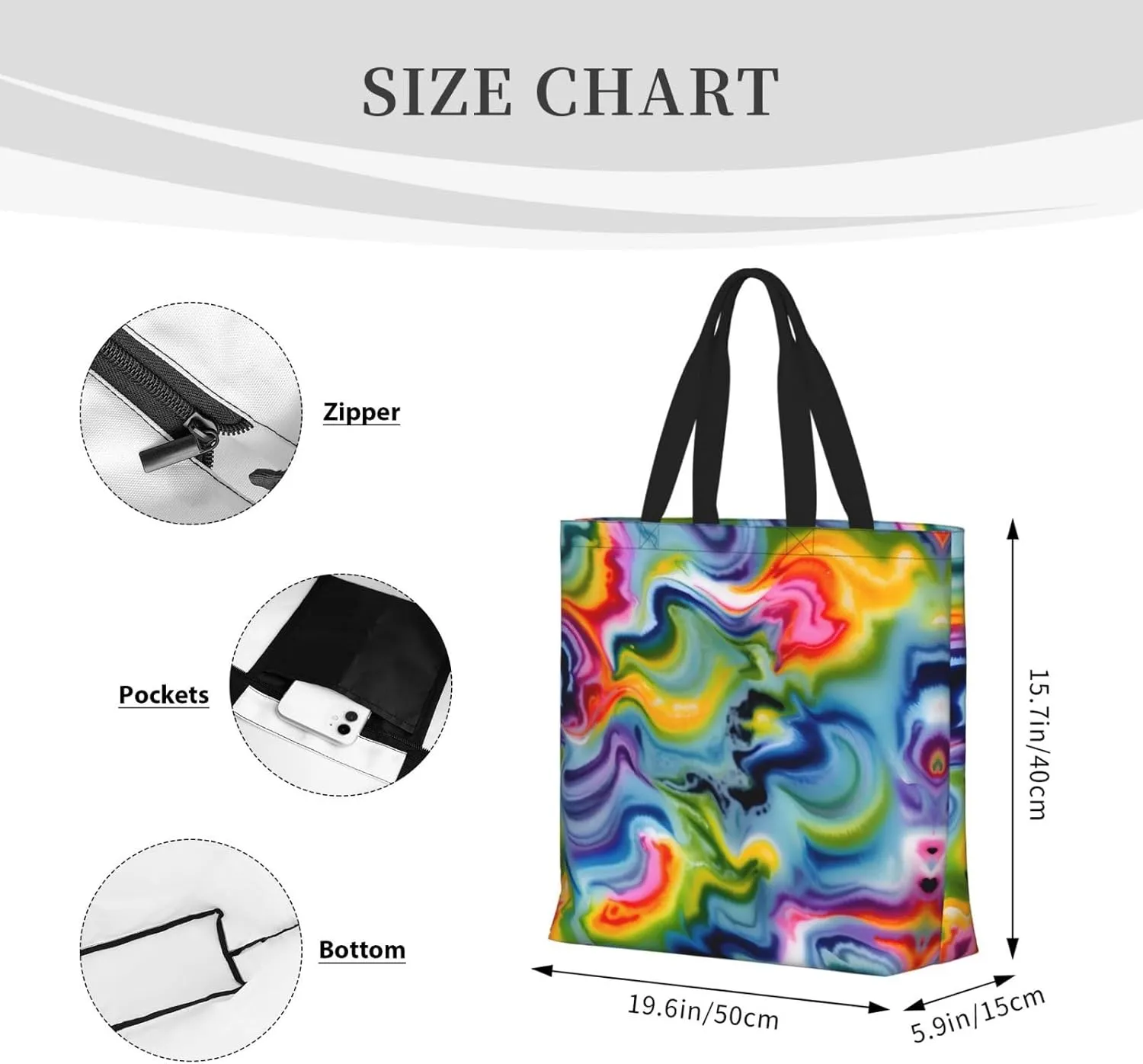 Yellow And Blue Stripes Print Tote Bag Casual Shoulder Bag Handbag Reusable Shopping Travel Bag Gifts For Women