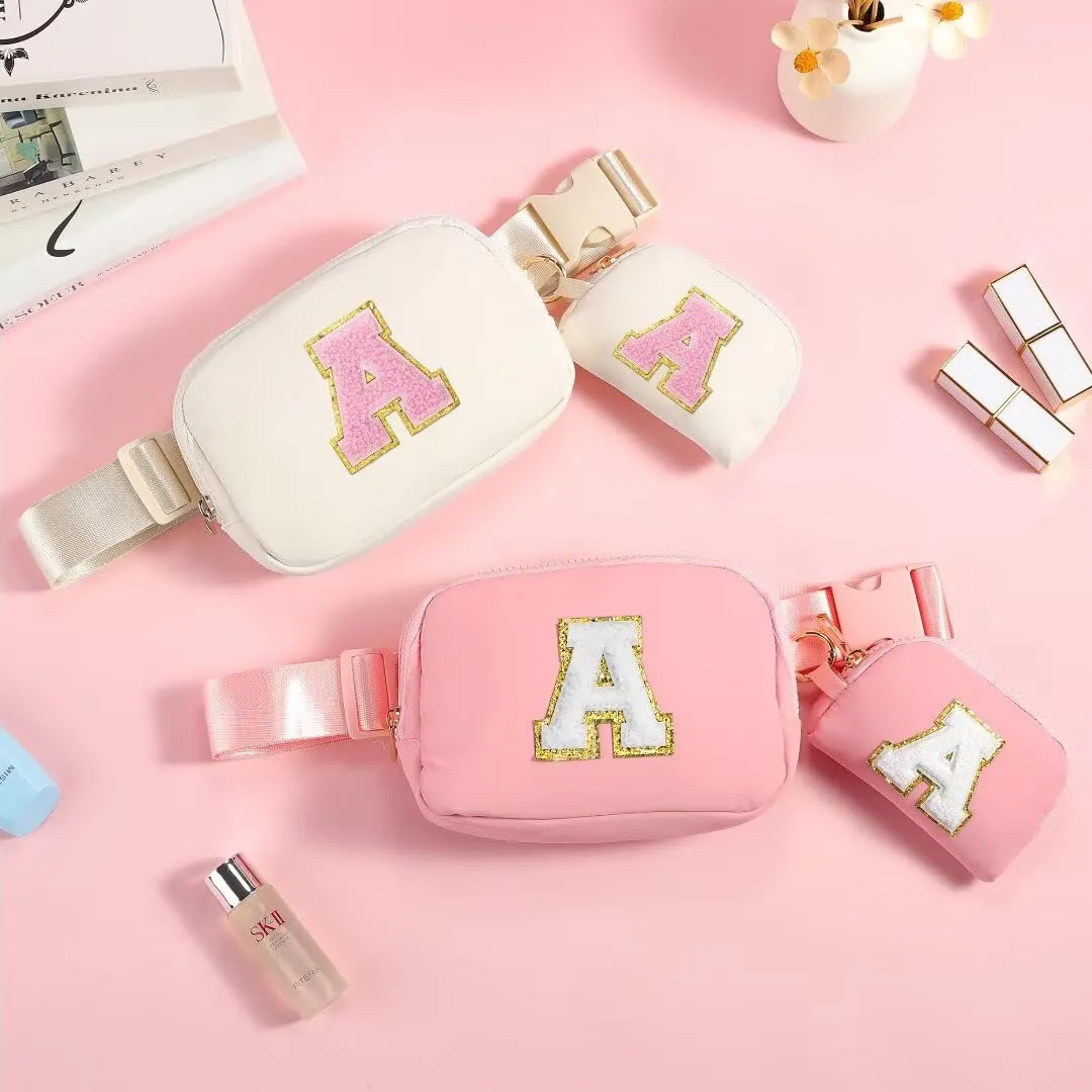 YOOLIFE Gifts for Kids Teen Girls - Personalized Birthday Gifts for Girls Women Daughter Sister Friends Mom, Initial Fanny Pack Crossbody Purse, White A