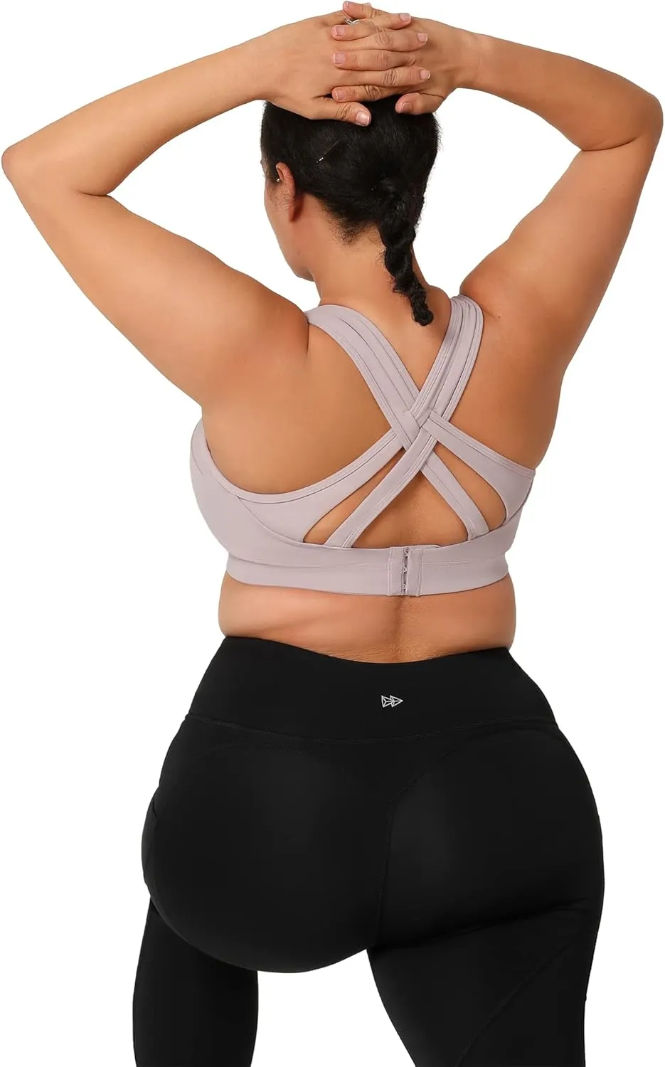Yvette Women High Impact Sports Bras Criss Cross Back Sexy Running Bra for Plus Size