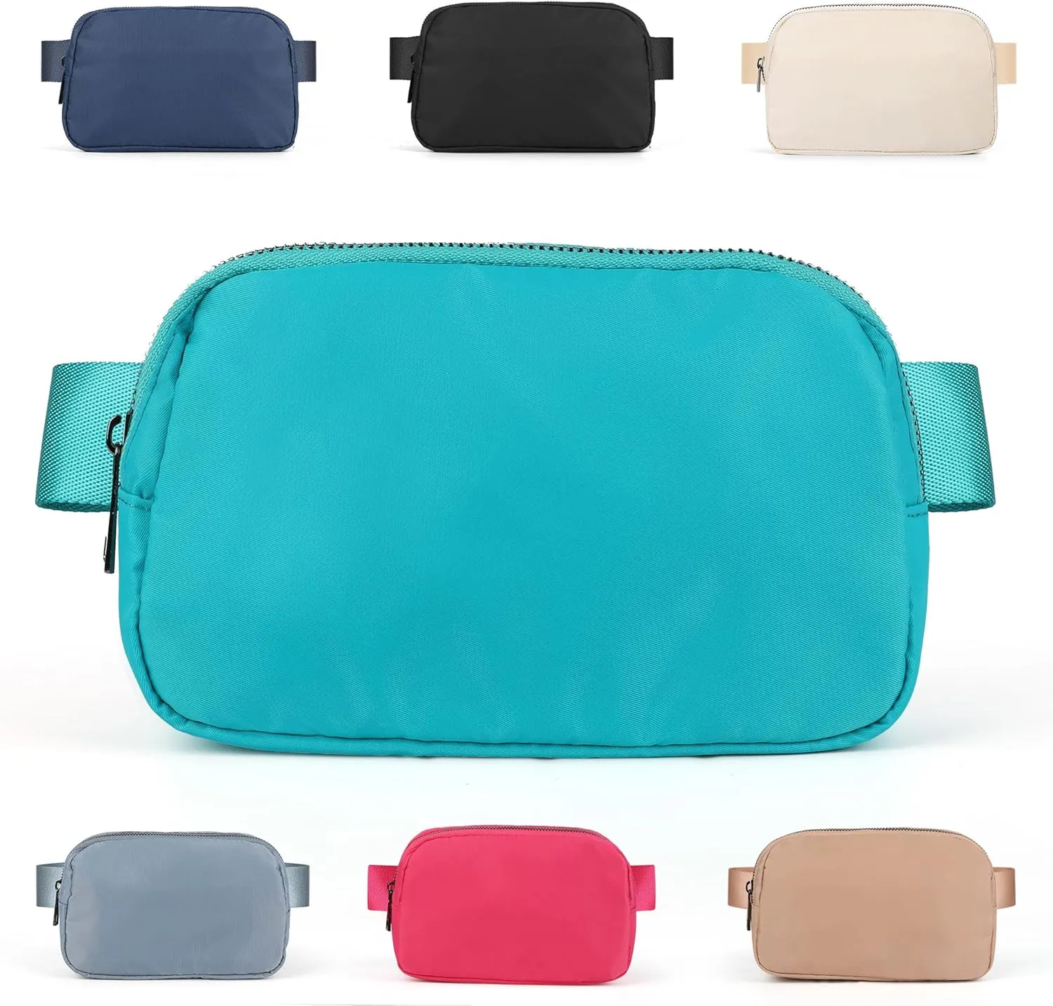 ZPN Mini Fanny Pack Belt Bag for Women and Men, Fashionable Waterproof Waist Pack with Adjustable Strap for Traveling, Hiking, Jogging, Cycling (Peppermint Green)